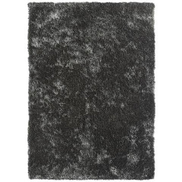 Shimmer Sparkle Soft Plain Silky Fine Yarn Polyester Shaggy Charcoal Rug-Origins-Rug Love - The Most Loved Rug Store